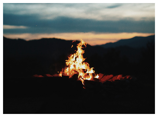 romantic camp fire