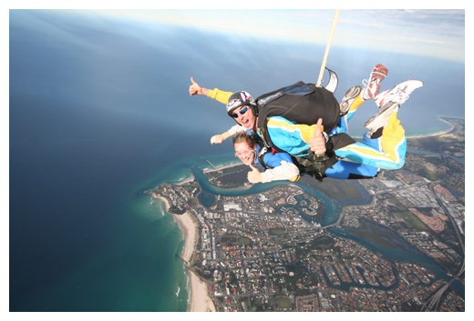 Skydiving over Gold Coast